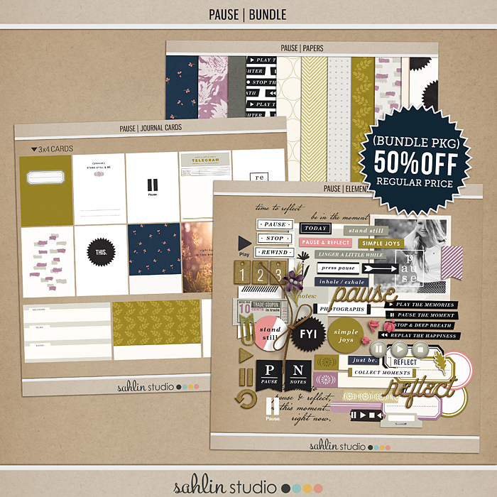 Pause | BUNDLE by Sahlin Studio - Gratitude Scrapbook Kit