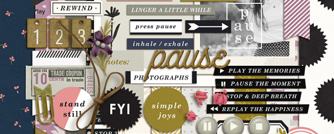 Pause | Kit by Sahlin Studio - Gratitude Scrapbook Kit