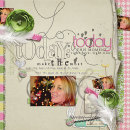 digital scrapbooking layout featuring Sweet and Skinny Alpha by Sahlin Studio