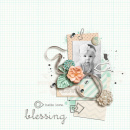 digital scrapbook layout featuring Small Blessings Word Art by Sahlin Studio