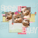 digital scrapbooking layout featuring Say It With Metal: Spring by Sahlin Studio