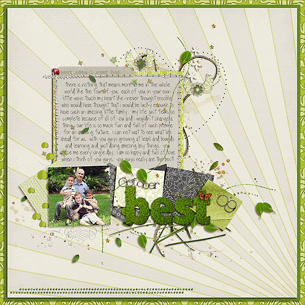 digital scrapbook layout featuring Whispers: Nature by Sahlin Studio