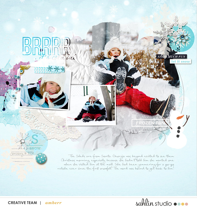 Snow Fun digital scrapbooking layout by amberr featuring Project Mouse: Ice by Britt-ish Designs and Sahlin Studio