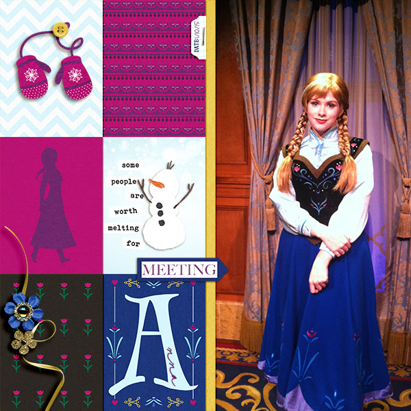 Disney's Anna digital Project Life layout featuring Project Mouse: Ice by Britt-ish Designs and Sahlin Studio