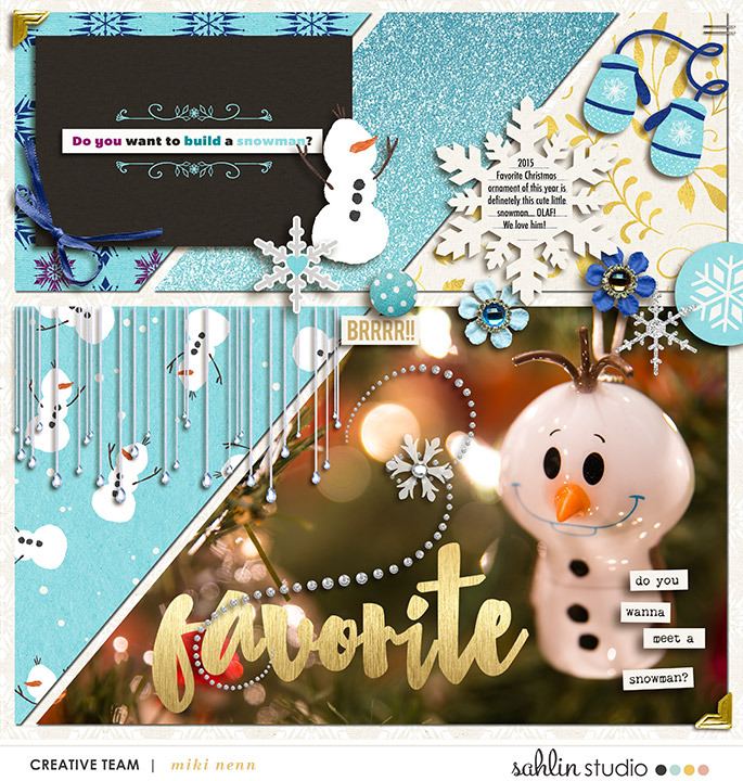 Holiday digital scrapbooking page featuring Project Mouse: Ice by Britt-ish Designs and Sahlin Studio