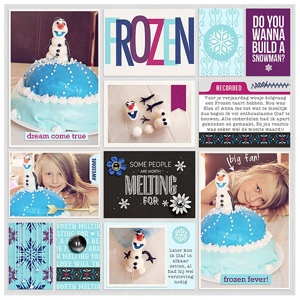 Disney's Frozen digital Project Life layout  featuring Project Mouse: Ice by Britt-ish Designs and Sahlin Studio
