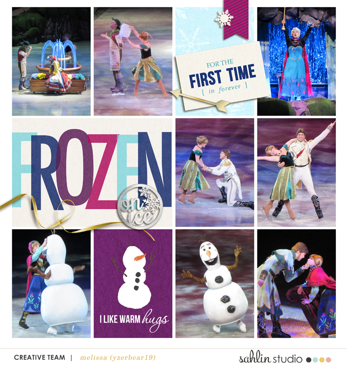 Frozen on Ice digital Project Life layout featuring Project Mouse: Ice by Britt-ish Designs and Sahlin Studio