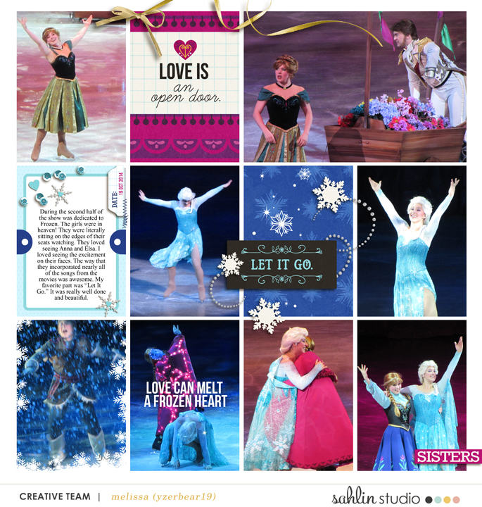 Frozen on Ice digital Project Life layout featuring Project Mouse: Ice by Britt-ish Designs and Sahlin Studio