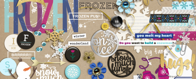 Project Mouse: Ice (Elements) by Britt-ish Designs and Sahlin Studio - Perfect for your Project Life or Project Mouse albums for scrapbooking Disney's Frozen or other magical winter memories.