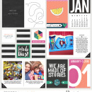 January 1-3 Project LIfe inspiration featuring Photo Tabs and Calendar Cards by Sahlin Studio