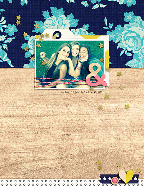 Digital scrapbooking page  using Totes Adorbs by Sahlin Studio