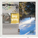 Keep Going pocket scrapbooking page using Love your Body by Sahlin Studio