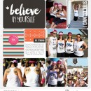 Believe In Yourself double page Pocket Scrapbooking page using Love your Body by Sahlin Studio
