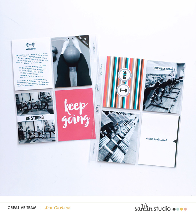 Keep Going Project Life page using Love your Body by Sahlin Studio