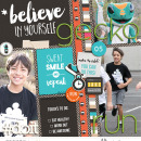 Believe in Yourself digital scrapbooking page using Love your Body by Sahlin Studio