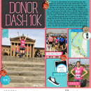 Donor Dash 10k pocket scrapbooking page using Love your Body by Sahlin Studio