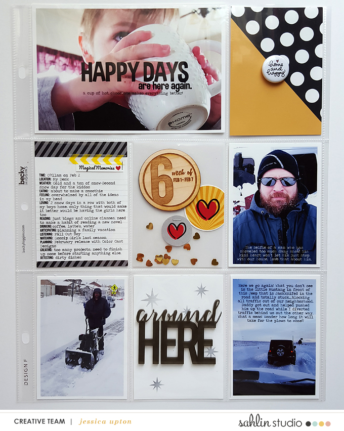 Week 6 hybrid Project Life double page using  Project Mouse: Classic by Britt-ish Designs and Sahlin Studio