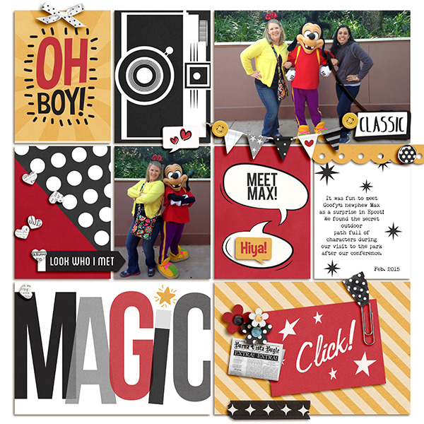 Disney Magic digital project life page using  Project Mouse: Classic by Britt-ish Designs and Sahlin Studio