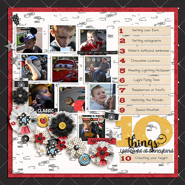 10Things digital scrapbooking page using  Project Mouse: Classic by Britt-ish Designs and Sahlin Studio