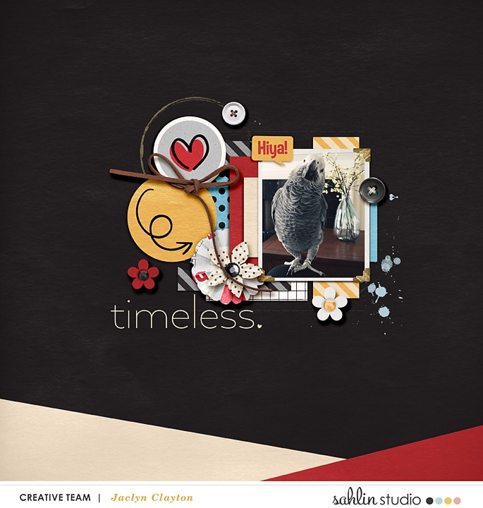 Timeless digital scrapbooking page  using  Project Mouse: Classic by Britt-ish Designs and Sahlin Studio