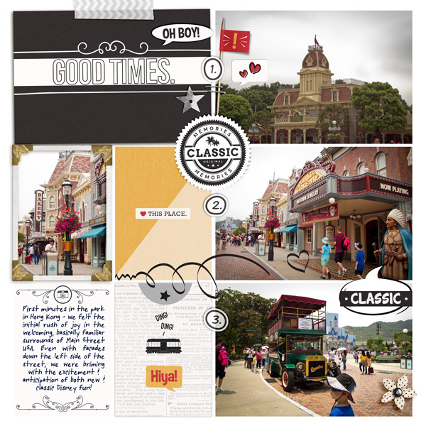 Disney Main Street digital Project Life page  using  Project Mouse: Classic by Britt-ish Designs and Sahlin Studio