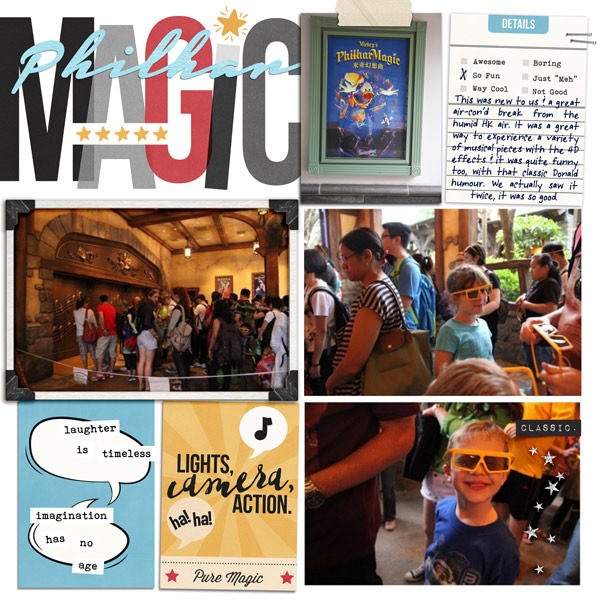 Disney PhilharMagic digital Project Life page using  Project Mouse: Classic by Britt-ish Designs and Sahlin Studio