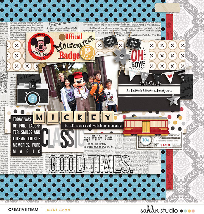 Good Times digital scrapbooking page using  Project Mouse: Classic by Britt-ish Designs and Sahlin Studio