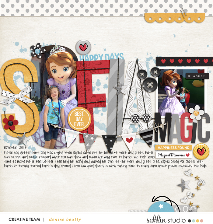 Disney Sofia digital scrapbooking page using  Project Mouse: Classic by Britt-ish Designs and Sahlin Studio