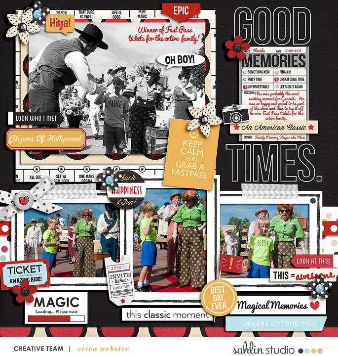 Disney Magical Memories digital scrapbooking page using  Project Mouse: Classic by Britt-ish Designs and Sahlin Studio