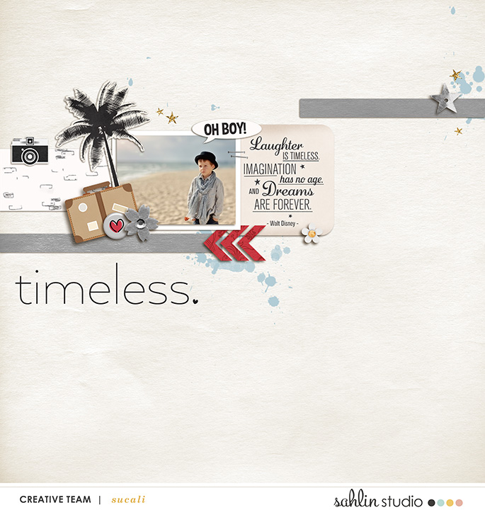 Timeless digital scrapbooking page using  Project Mouse: Classic by Britt-ish Designs and Sahlin Studio