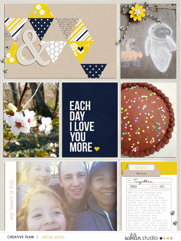 digital scrapbook layout created by aballen featuring P.S. I Love You by Sahlin Studio