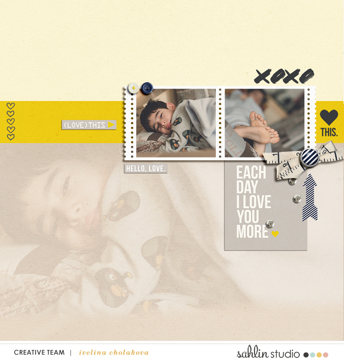 digital scrapbook layout created by damayanti featuring P.S. I Love You by Sahlin Studio