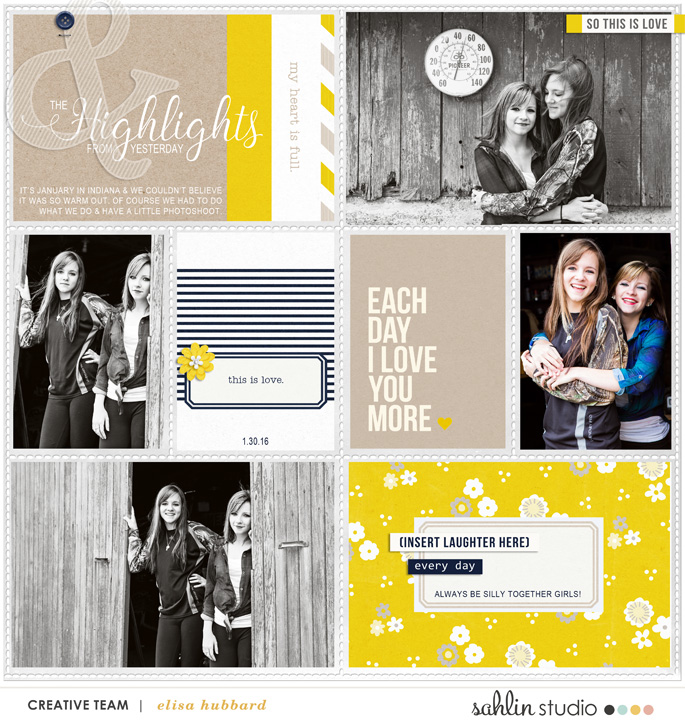 digital scrapbook layout created by ehstudios featuring P.S. I Love You by Sahlin Studio