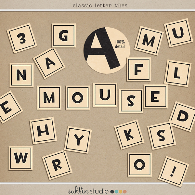 Classic Letter Titles by Sahlin Studio FREEBIE - Perfect for Disney or Everyday Scrapbooking