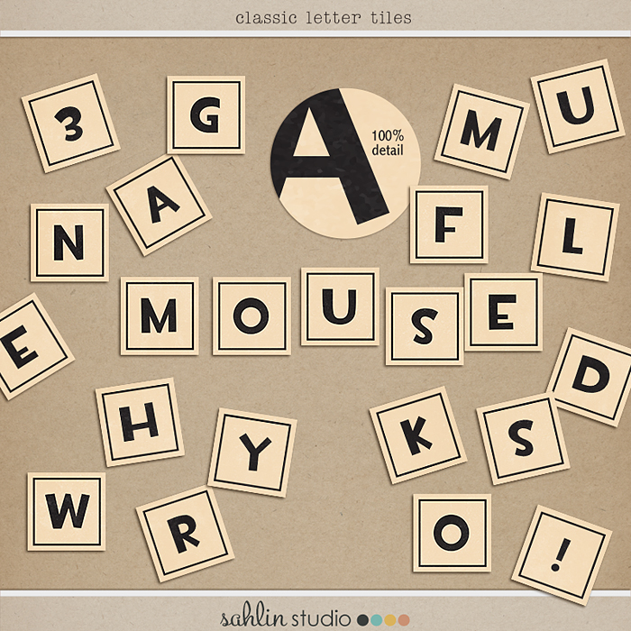 Classic Letter Titles by Sahlin Studio FREEBIE - Perfect for Disney or Everyday Scrapbooking 