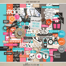 Love Your Body | Kit by Sahlin Studio - Perfect for planners, scrapbooking, project life albums for any of your exercise or fitness documenting!!