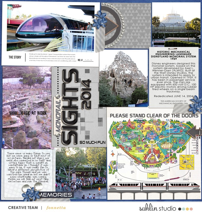 Sights digital project life page  using Photo Journal No.2 (4x6" Templates) by Sahlin Studio