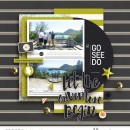 Let the adventure begin digital scrapbooking page using Photo Journal No.2 (4x6" Templates) by Sahlin Studio