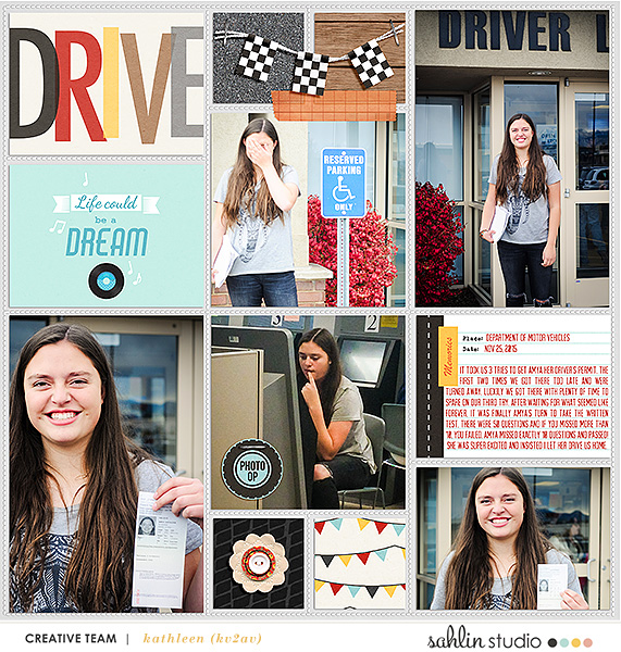 Learn to Drive Teen Project Life page using Project Mouse (Cars) by Britt-ish Designs and Sahlin Studio