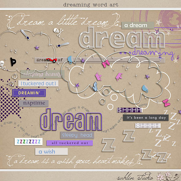 Dreaming Word Art by Sahlin Studio