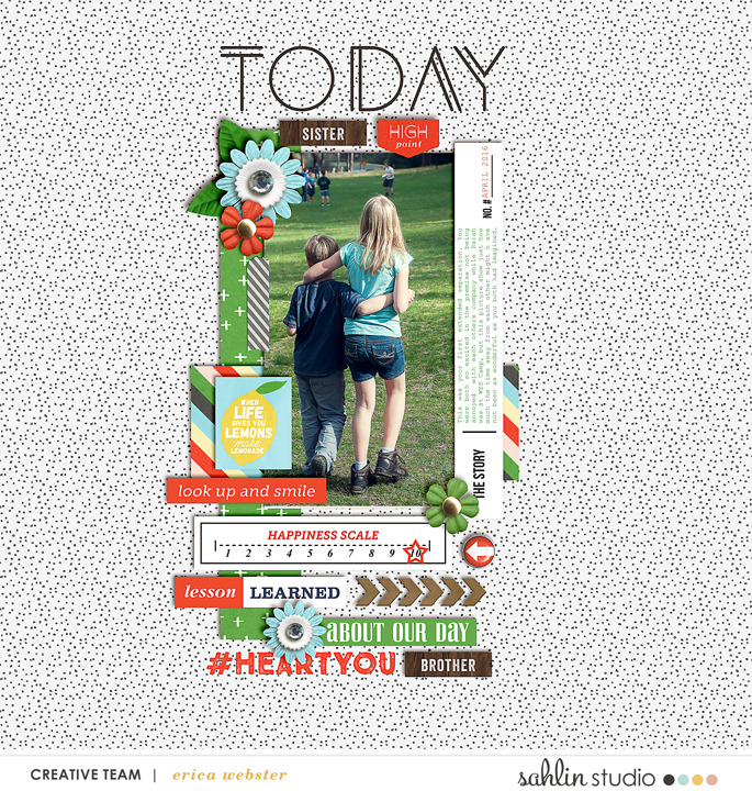 Today digital scrapbooking page using  Highs and Lows by Sahlin Studio 