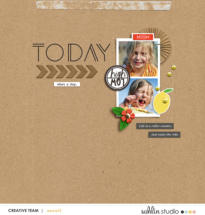 Today digital scrapbooking page using  Highs and Lows by Sahlin Studio 