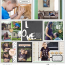 Family Love digital Project Life page using Me and You by Sahlin Studio