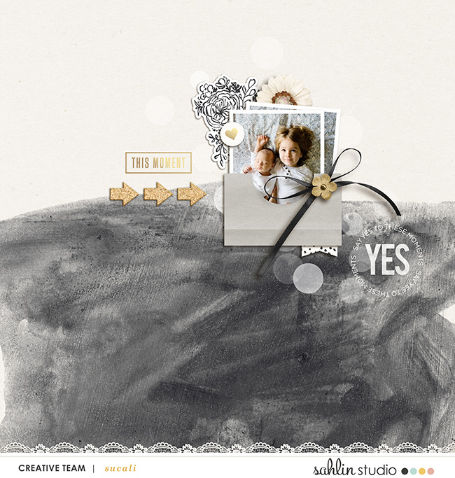 This Moment digital scrapbooking page using Me and You by Sahlin Studio 