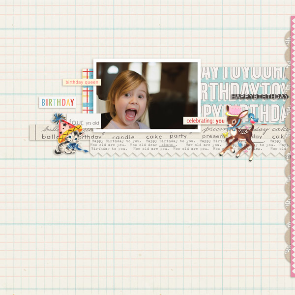 layout featuring Birthday Cake by Sahlin Studio