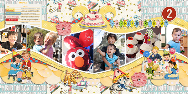 layout featuring Birthday Cake by Sahlin Studio