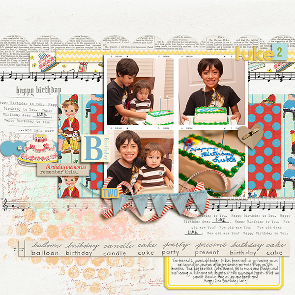 layout featuring Birthday Cake by Sahlin Studio