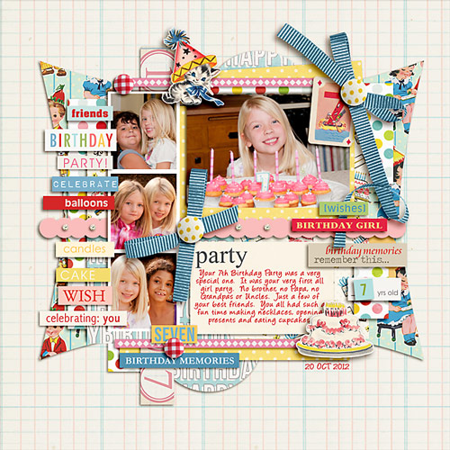 layout featuring Birthday Cake by Sahlin Studio