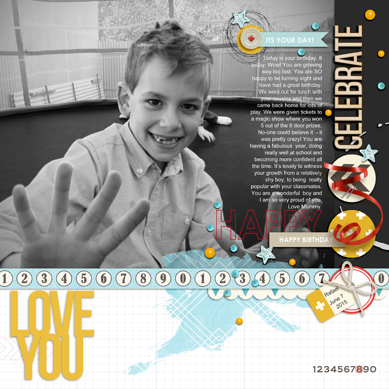 layout featuring Birthday Cake by Sahlin Studio