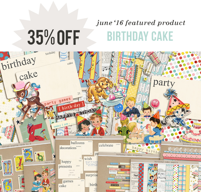 June 2016 Featured Product | Birthday Cake by Sahlin Studio